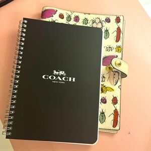 Coach Leather Cover & Notebook!  Like New!  Rare Print!